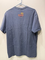 Supreme FW17 Flames Blue T-Shirt Size Medium Distressed Faded See Pics