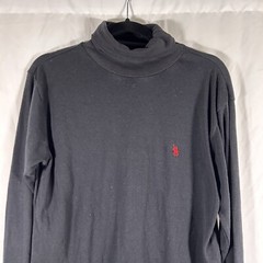 Vintage Knights of Round Table Shirt Men’s Large Black Turtleneck Long Sleeve