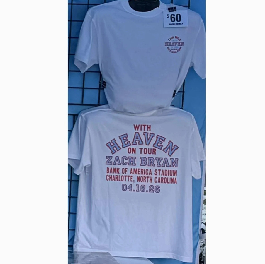 Zach Bryan Tour With Heaven On Tour Charlotte, NC Apr 18, 2026 T-Shirt