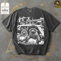 Raccoon Funny Gangsta Animal Comfort Tee
