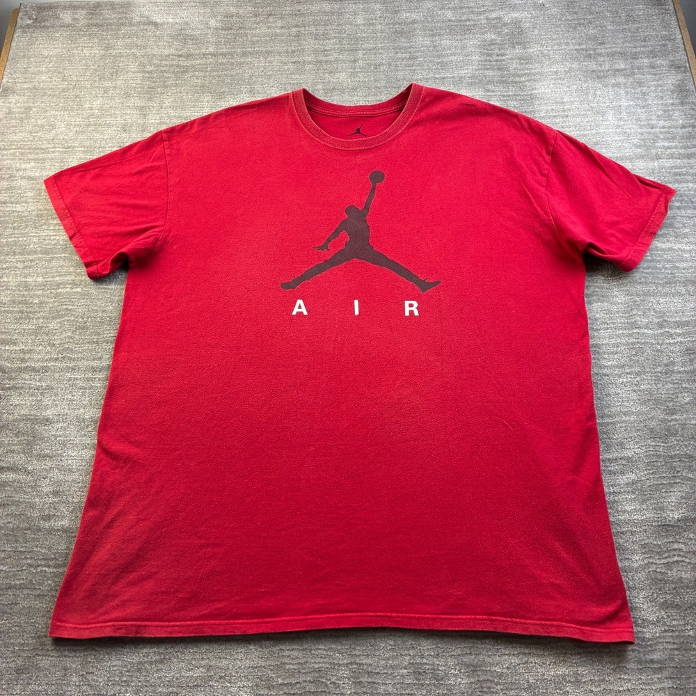 Jordan Shirt Mens 3XL XXXL Red Big Logo Air Tee Cotton Jumpman