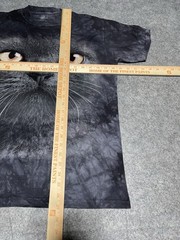 The Mountain 2013 Gato Cat Eye Black White Shirt Medium Tie Dye Effect whiskers