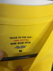 AWGE Industries ASAP Rocky Testing Yellow Cotton Long Sleeve T-Shirt M