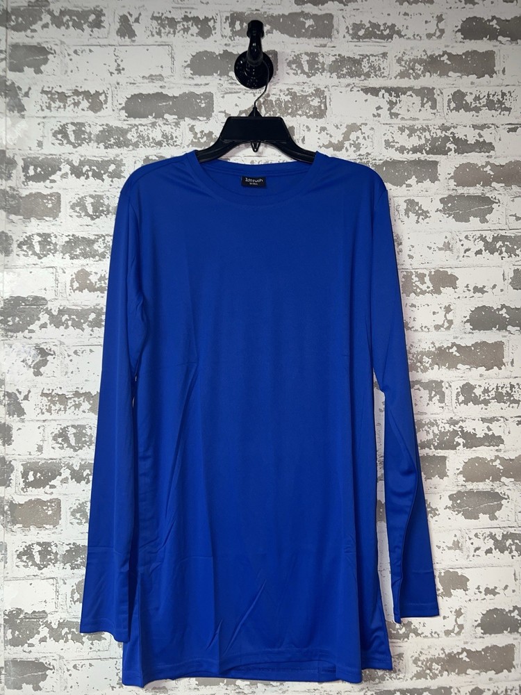 NEW! Idtswch Men’s Tall Rash Guard Long Sleeve T-Shirt 50+ Sun Protection Blue