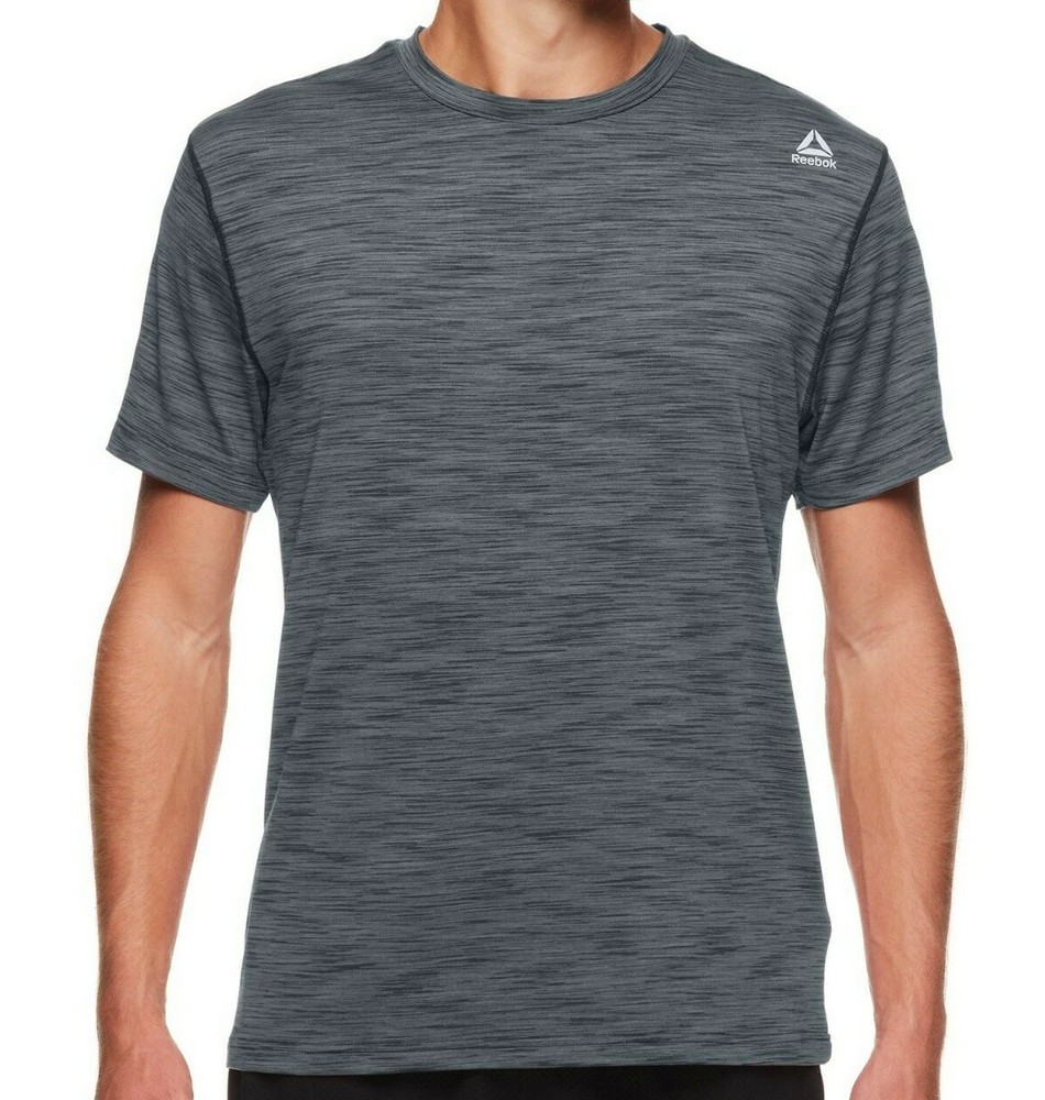 Reebok Neptune Crewneck Shirt Gym Exercise Charcoal Heather Men’s Medium-XL