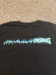 2013 Metal Gear Rising Revengeance Raiden Konami Double-Sided Black T-Shirt XL