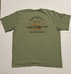 Carhartt Shirt Men 2XL Black Relaxed Craftsmanship Logo Pocket Tee Workwear 1889