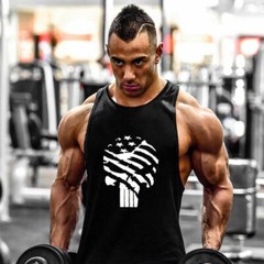 Gym Men Fashion Tank Top Bodybuilding Stringer Singlet Sport training Undershirt