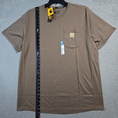 CARHARTT FAST DRY Shirt Mens XL Brown FORCE WORK Stretch Relaxed Fit Sun NWT
