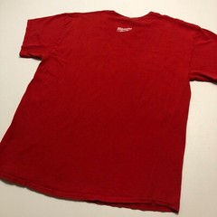 Milwaukee 2-sided Graphic T-Shirt Sz L Red Crew S/S Grunge Gildan 100% Cotton