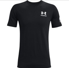 Under Armour 1370810 Men UA Freedom Flag T-Shirt Short Sleeve Tee 3XL Black NEW