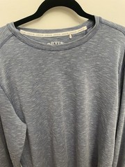 Orvis Men’s Shirt Heather Blue/ Grey Long Sleeve Pullover Chest 48 XL EUC