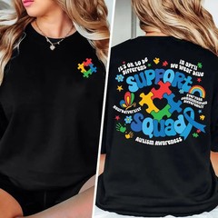 Autism T-shirt, Autism Awareness T-shirt, Family Autism Support Squad