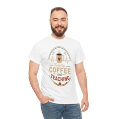 Retro Funny Teacher Coffee Heartbeat Classroom T-Shirt