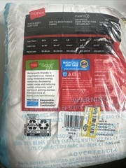Hanes Men’s White Tagless T-Shirts Soft & Breathable 7 Pack Size Large