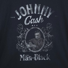 Johnny Cash Shirt 3X Black The Man in Black Nashville Tennessee Crew Neck Tee