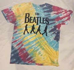 Modern Men’s The Beatles Logo Tie Dye Red Blue T-Shirt Classic Tee size M