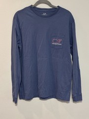 Vineyard Vines Pullover Shirt Men’s Size Medium Blue Front Pocket Round Neck
