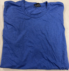 District Perfect Tri DTG Crew-Neck Adult T-Shirt Short Sleeve Blue Size L New