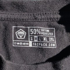 Men’s Medium Tacpack T-Shirt Black Short Sleeve Tactical Gear