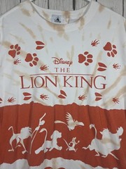 Disney The Lion King TShirt White Orange Size XL Tye Dye Simba Timon Pumba Print