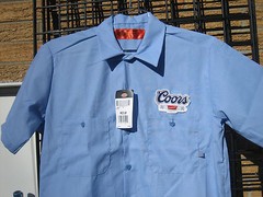 new COORS light DICKIES uniform Workshirt Shirt Beer Delivery Brewery Patch work