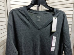 Goodfellow Co Mens Shirt Size XXL Dark Gray Every Wear Short Sleeve V Neck Tee