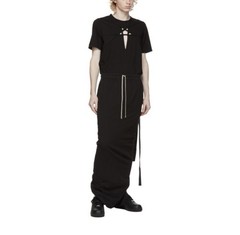 Rick Owens Drkshdw Black Star Cut-Out Jersey Level Drop Logo Strap T-Shirt Top L