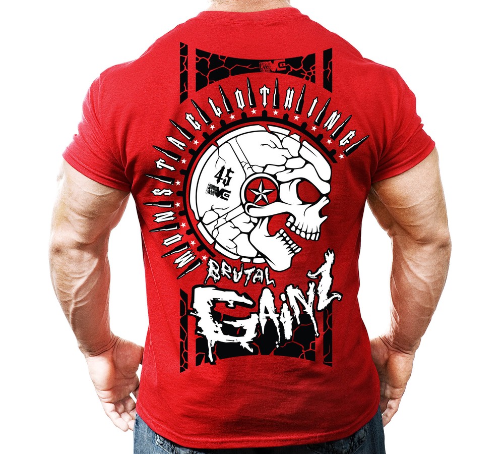 Monsta Clothing Bodybuilding Brutal Gainz Graphic Mens Soft T Shirt ALL SIZES
