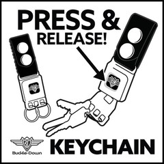 Keychain, Seatbelt Buckle Keychain, Black