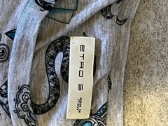 Etro gray mermaid lucky charms cotton T uni