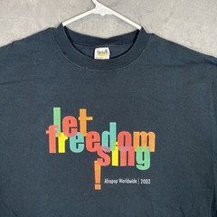 A1 Vintage Afropop Let Freedom Sing T Shirt Adult 2XL XXL Black Music Mens