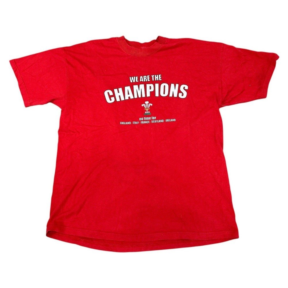 Fruit of the Loom Wales Screen Stars WRU Champions Six Nations T-Shirt Mens XXL