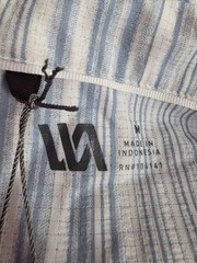 New VRST Performance Resort Shirt Men’s Size Medium Muted Denim Calm Stripe $64
