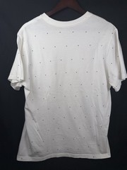The Nike Tee Shirt L Multi Logo Flower White Center Swoosh Allover Print Mens