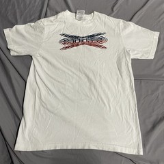 Vintage Y2K Adidas White T Shirt Size Mens XL Shiny Plastic Print Soccer Sports