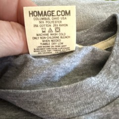 Homage Men’s Gray Cincinnati Bear Graphic Crew Neck Tee Short Sleeve XS