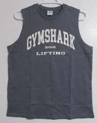 Men’s Gymshark 100% Cotton Crew Neck T-Shirt Tank Dusty Blue Gray Size MEDIUM