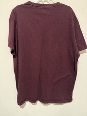 Polo Ralph Lauren Men’s Burgundy V-Neck T-Shirt Blue Pony Logo Size XL