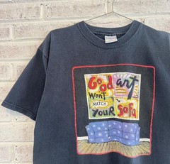 vintage 1990s Fred Babb Artist Good Art Sofa Tee XL 22.5 x 27