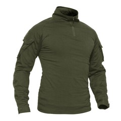 Men’s Hunting T-Shirt Long Sleeve Ripstop Tactical Training 1/4 Zip Pullover US