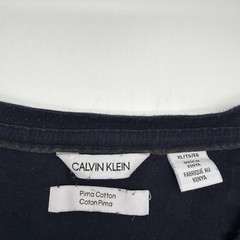 Calvin Klein Pima Cotton T-shirt Men XL Black Logo Embroidered.#46634