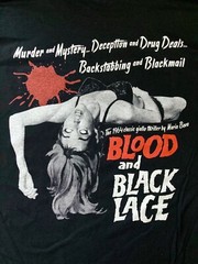 BLOOD AND BLACK LACE 1964 2-Sided T-Shirt Size: MEDIUM Mario Bava Giallo Gialli