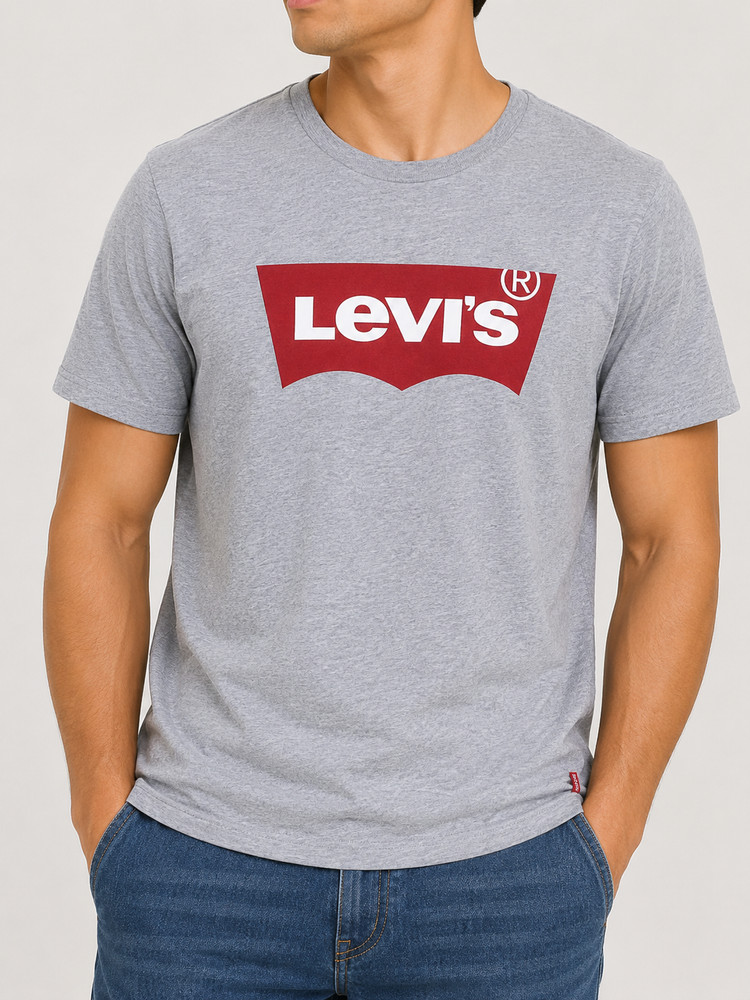 Levi’s Men’s T-Shirt Size XL Gray Cotton Crew Neck Short Sleeve