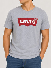 Levi’s Men’s T-Shirt Size XL Gray Cotton Crew Neck Short Sleeve
