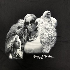 Mary J Blige Gorgeous 2022 Tour Double Sided Large Black T Shirt Concert Merch