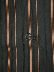 Giorgio Bruni Mens French Sheer Jersey Shirt Size 50 Black Red Stripes