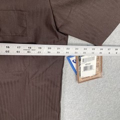 Vintage NWT Dickies Work Shirt Mens Medium Brown Button Up Deadstock NWT 90s USA