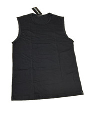 Cesare Paciotti Sleeveless Undershirt 95% Cotton Basic Italian Nero Black Size 4
