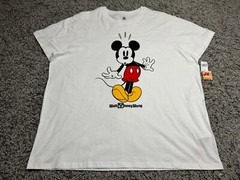 NEW Walt Disney World Shirt Adult XXL 2XL White Mickey Mouse Black Red Parks WDW